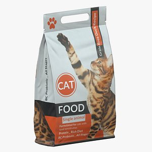 Cat Food Pack Low Poly model