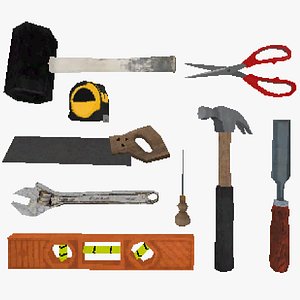 3D model PS1 Low Poly Tool Collection
