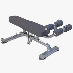 ABDOMINAL-DECLINE BENCH - Premium 3D Gym Model