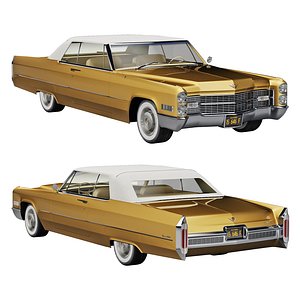 Cadillac coupe de ville convertible 1966 3D