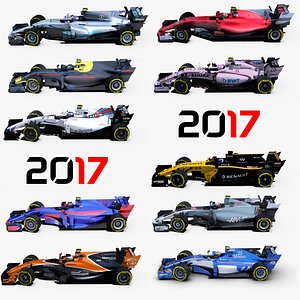 3D formula 2017 cars 1 model
