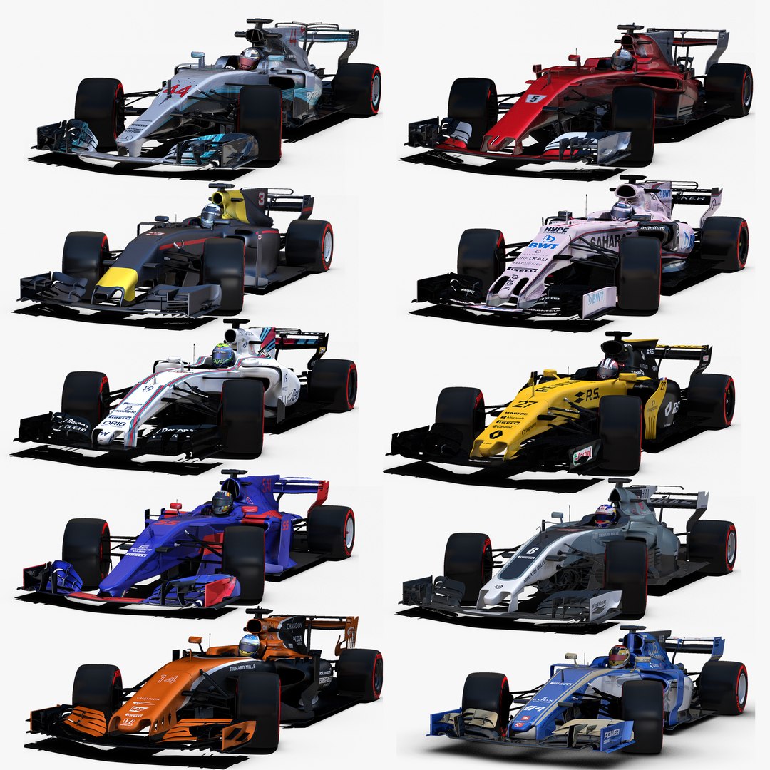 3D Formula 2017 Cars 1 Model - TurboSquid 1270327