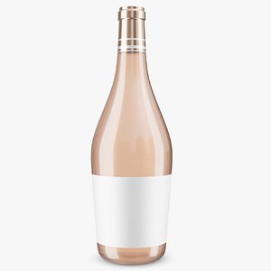 3D Champagne bottle 02 model