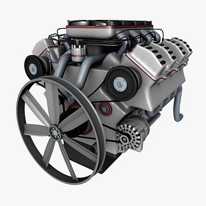 Car engine 3D model