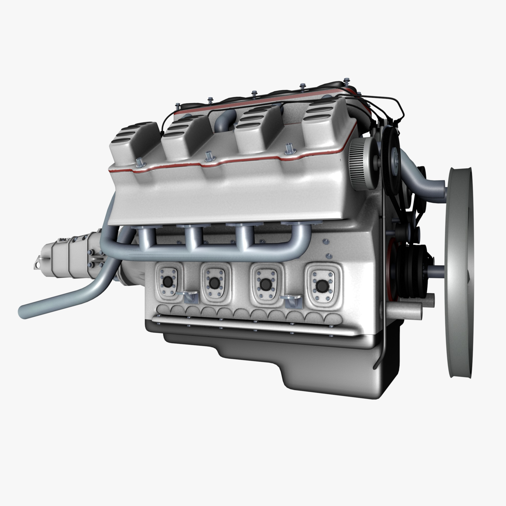 Has engine. Car engine Starterlock