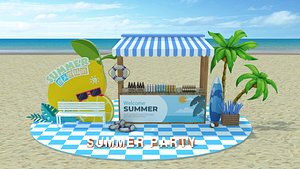 3D Kiosk on the Beach