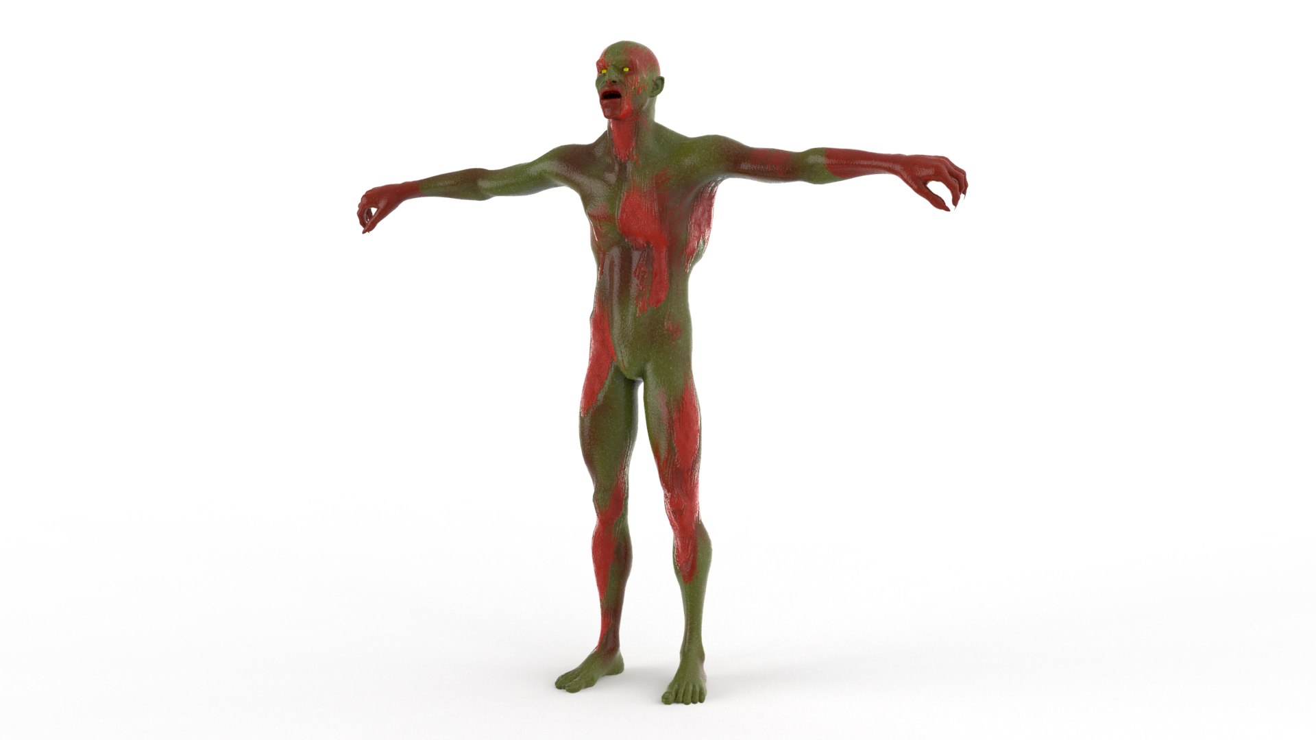 Realistic Zombie Character Body 3d Model Turbosquid 1239758