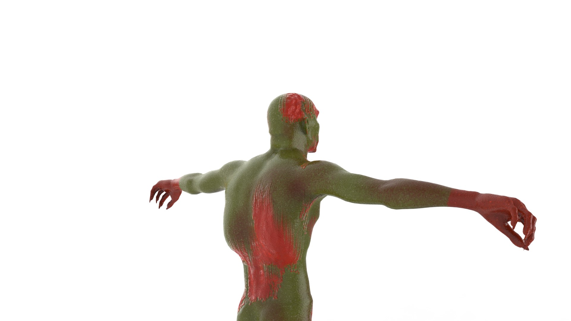 Realistic Zombie Character Body 3d Model Turbosquid 1239758