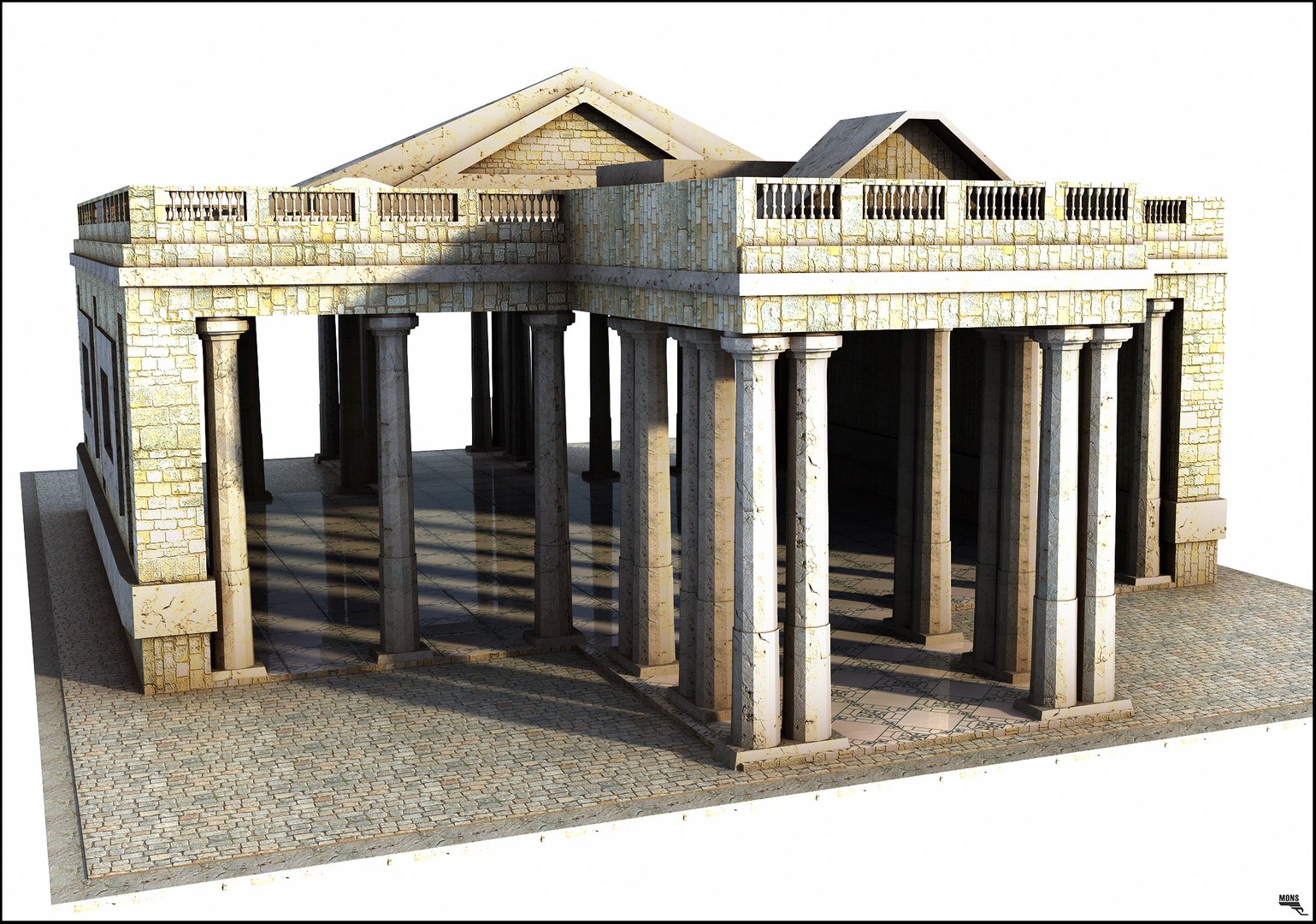 3D model greek structure - TurboSquid 1166374