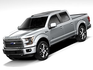 3D Ford F-150 Crew Cab Limited 2016 model