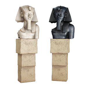 Amenhotep pharaoh bust 3D