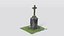 historical headstone with a cross