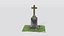 historical headstone with a cross