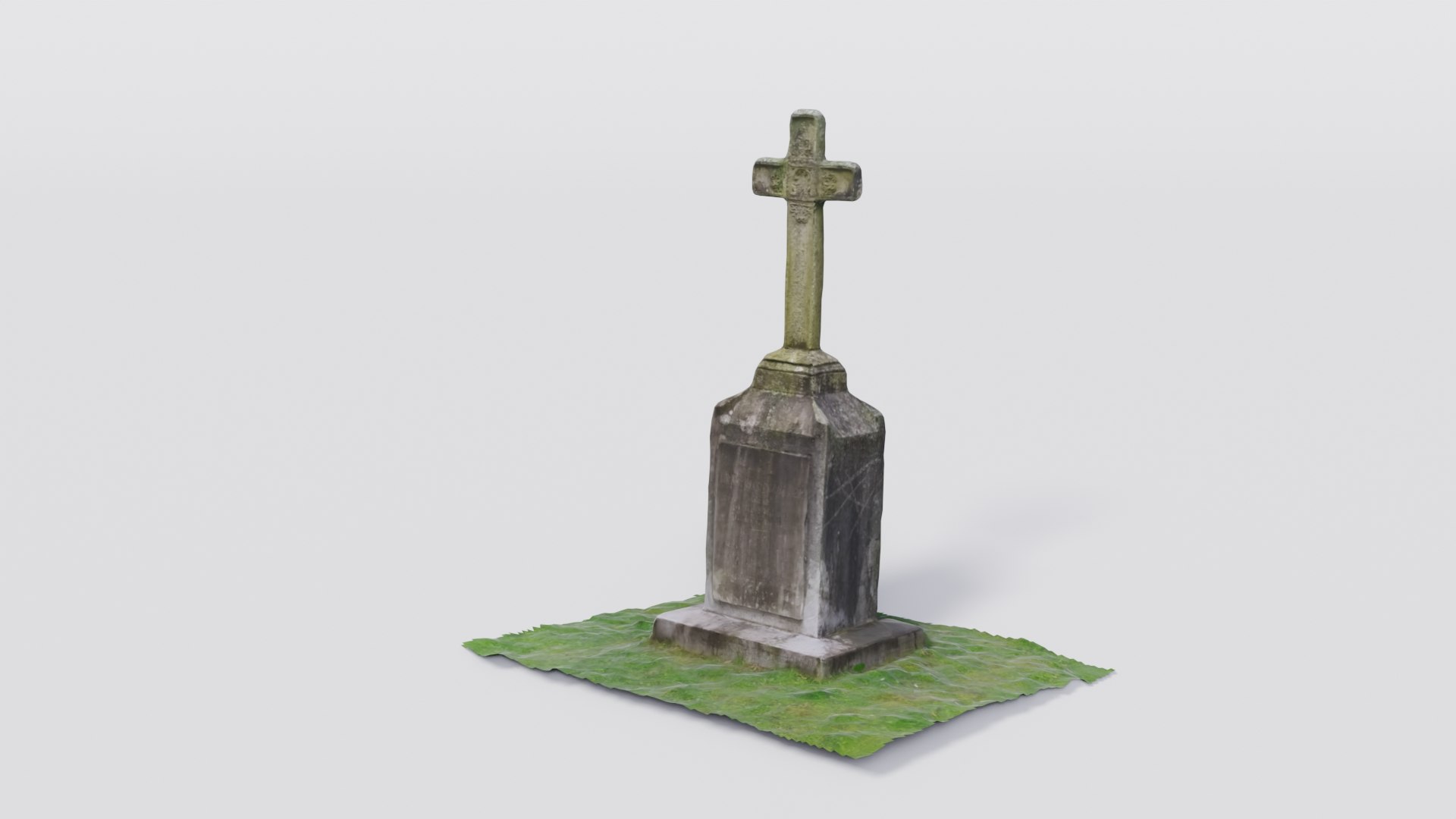 3D Model Historical Headstone With A Cross - TurboSquid 2074437