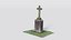 historical headstone with a cross