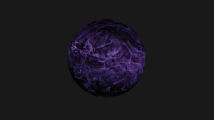 HDRI Panoramic Sky - 360 starfield - violet nebula 013 3D model
