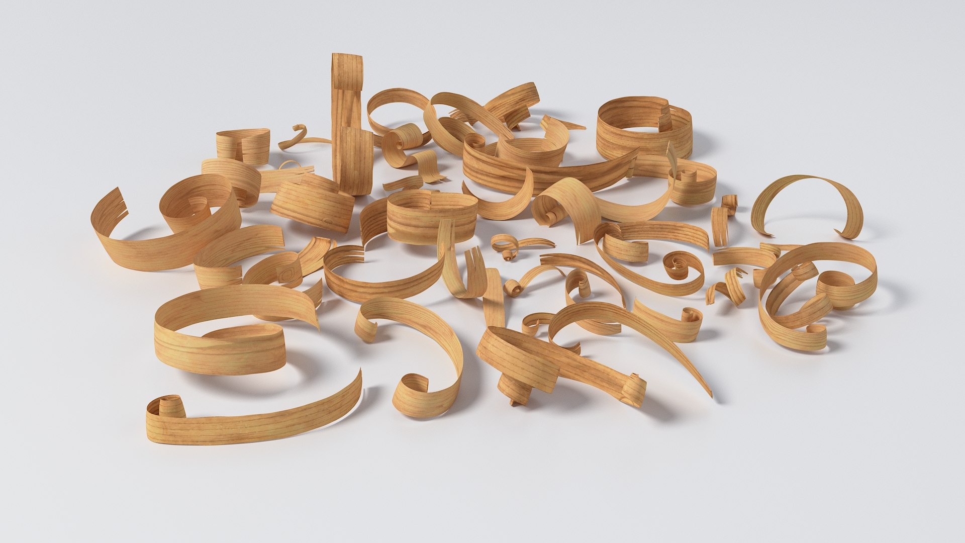 Wood Shavings Model - TurboSquid 2131517