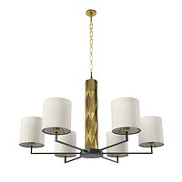 Officina Luce Flaire 415 bb 22 Art Deco Round Chanelier