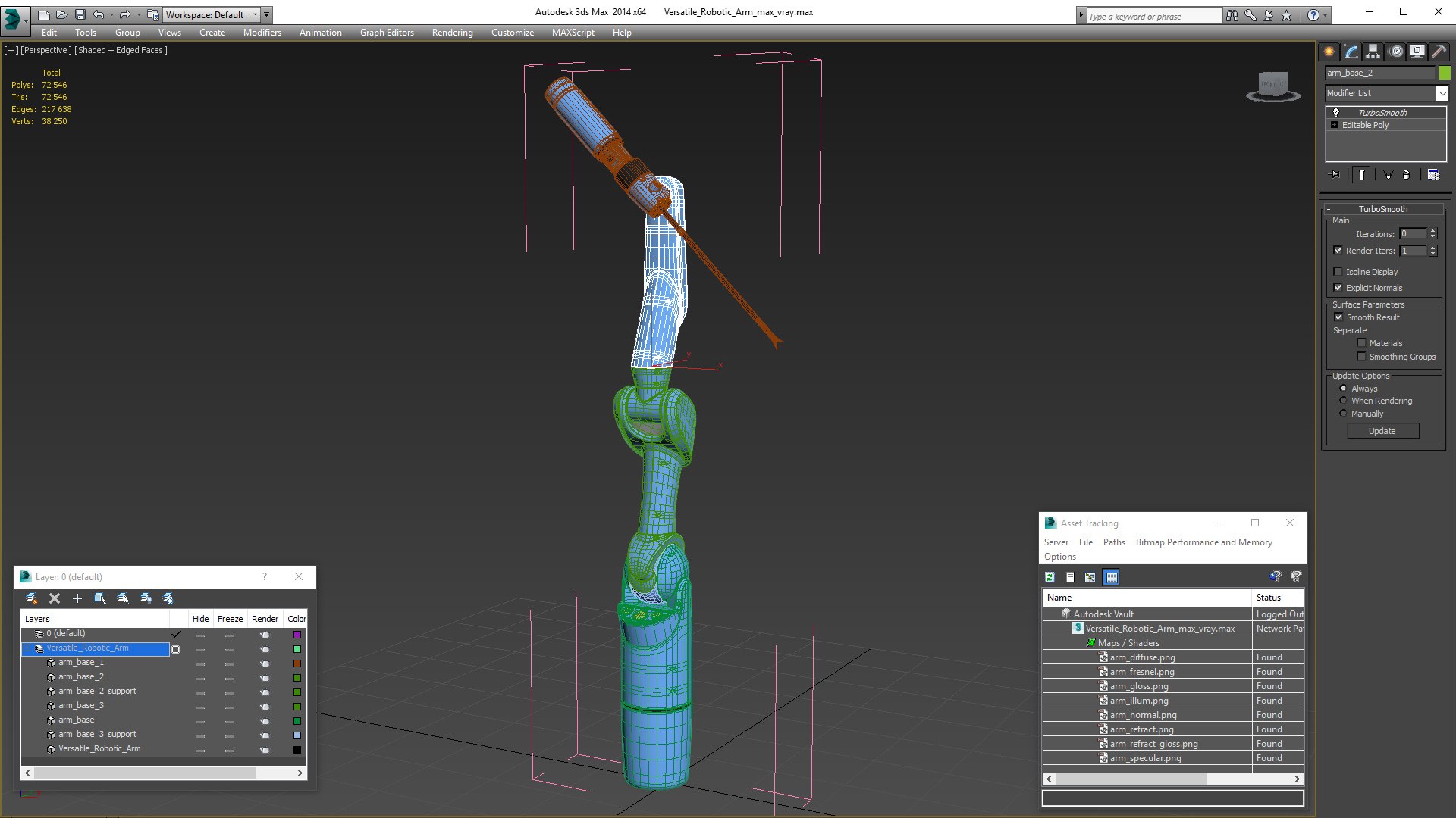 Versatile Robotic Arm 3D model https://p.turbosquid.com/ts-thumb/QJ/6ehBZn/C0/versatileroboticarmvray3dmodel023/jpg/1635788734/1920x1080/fit_q87/58710e72651b23bd6db66b577c011c7ec555676b/versatileroboticarmvray3dmodel023.jpg