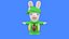 Luigi Character Bworbs Slam-Held Weapon Mario Rabbids Kingdom model