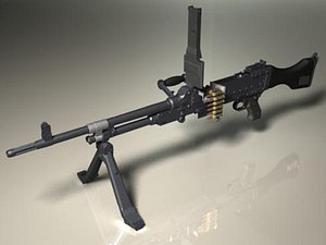 fn mag58 machine gun 3d model