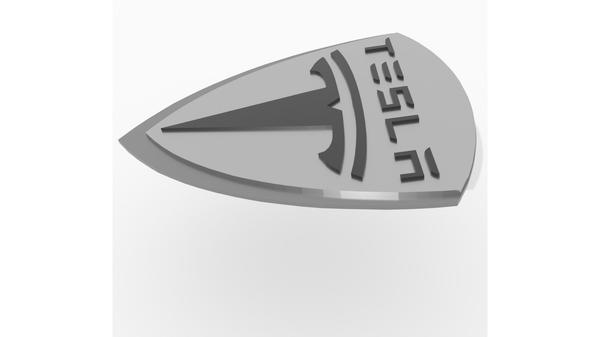 3D Emblem Tesla model TurboSquid 2054096