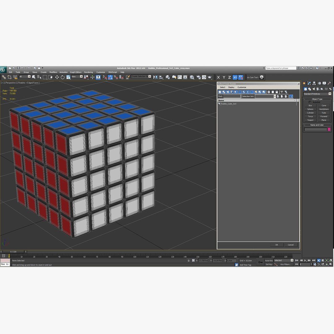 5x5 Rubiks Cube 3D model