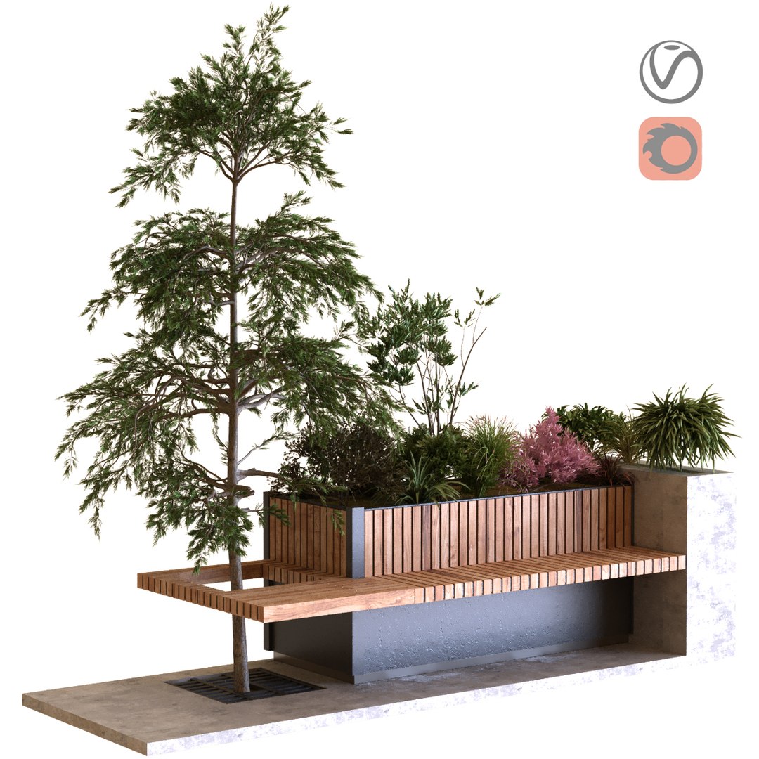 3D tree in box set 021 - TurboSquid 1754717