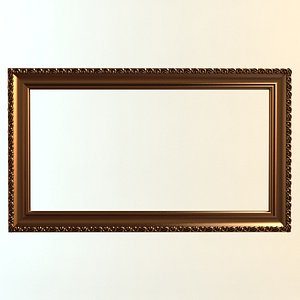 3ds max wall frame gold