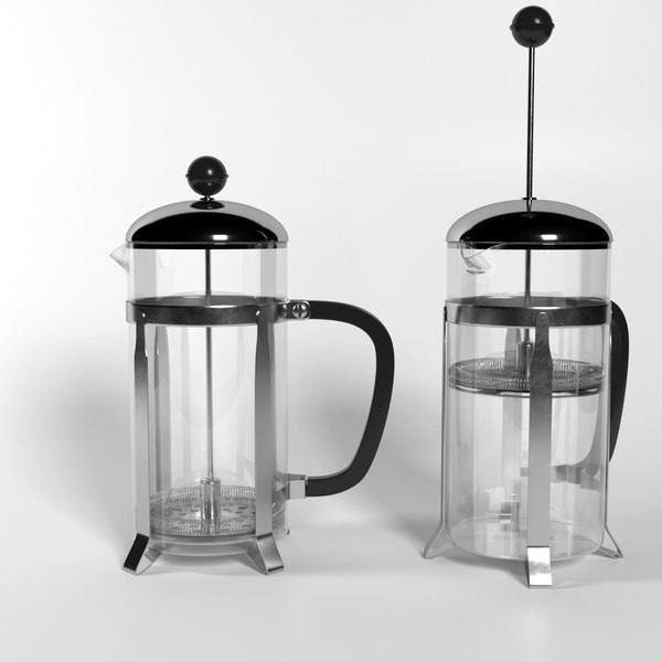 3D French Press Teapot glass model TurboSquid 1777618