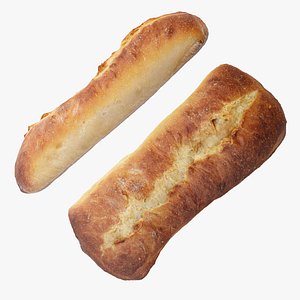 3D model Bread Ciabatta