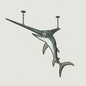 fish restaurant sign 3D model