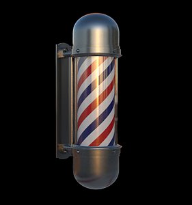 barber pole 3D model