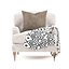 Luxury Classic Armchair with throw pillow and blanket
