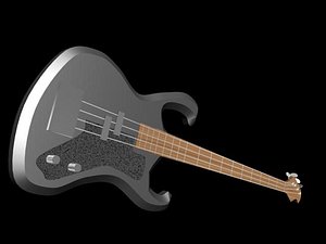 bass guitar 3d max