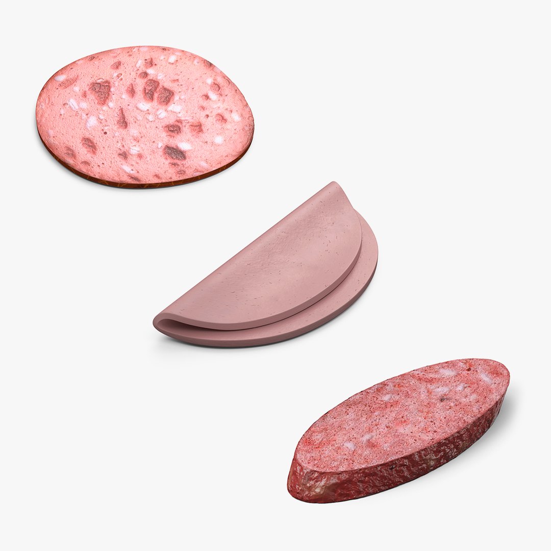 Sliced Sausages Collection 3D model preview