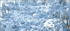 snow cartoon 3D model