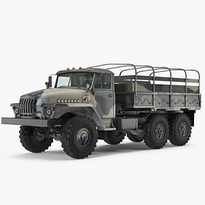 Military Truck URAL 4320 3D Model