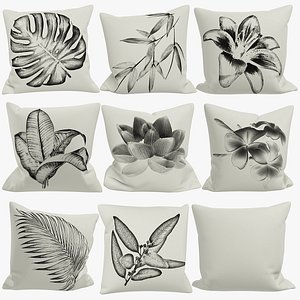 pillows sofa v1 3D model