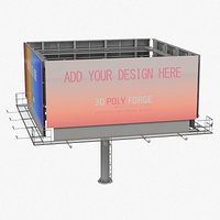 Unipole Billboard - Four-Side Square Bulletin