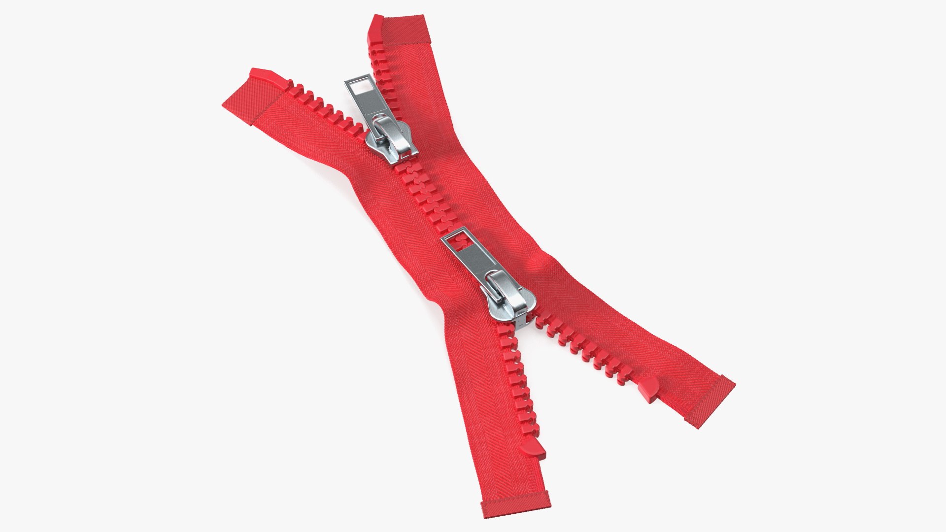 Two Way Zipper Opened Red model TurboSquid 1793870