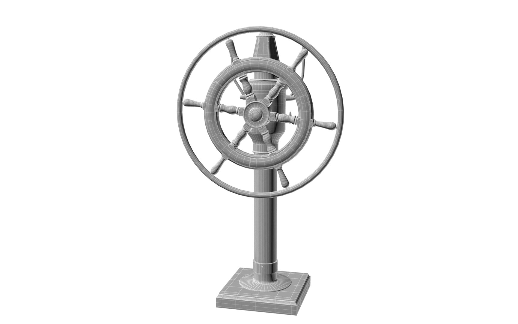 3D Model Ship Wheel And Binacle TurboSquid 2030297