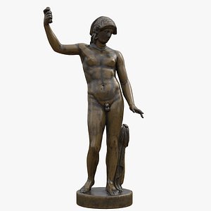 3D standing hermaphrodite bronze statue
