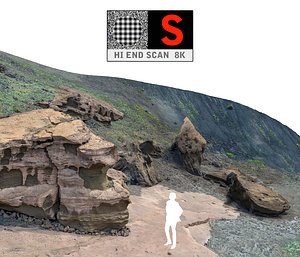 3d model el golfo volcanic beach