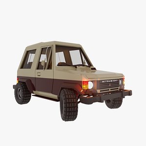 Mitsubishi Pajero Shogun Car Low Poly