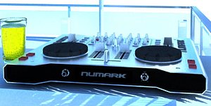 3d model of numark synth mixer