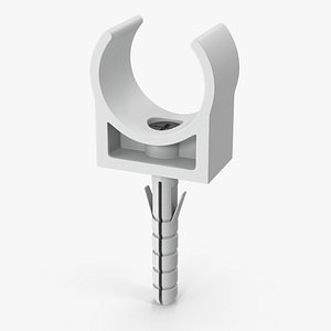 3D Pipe Clamp With Wall Plug model