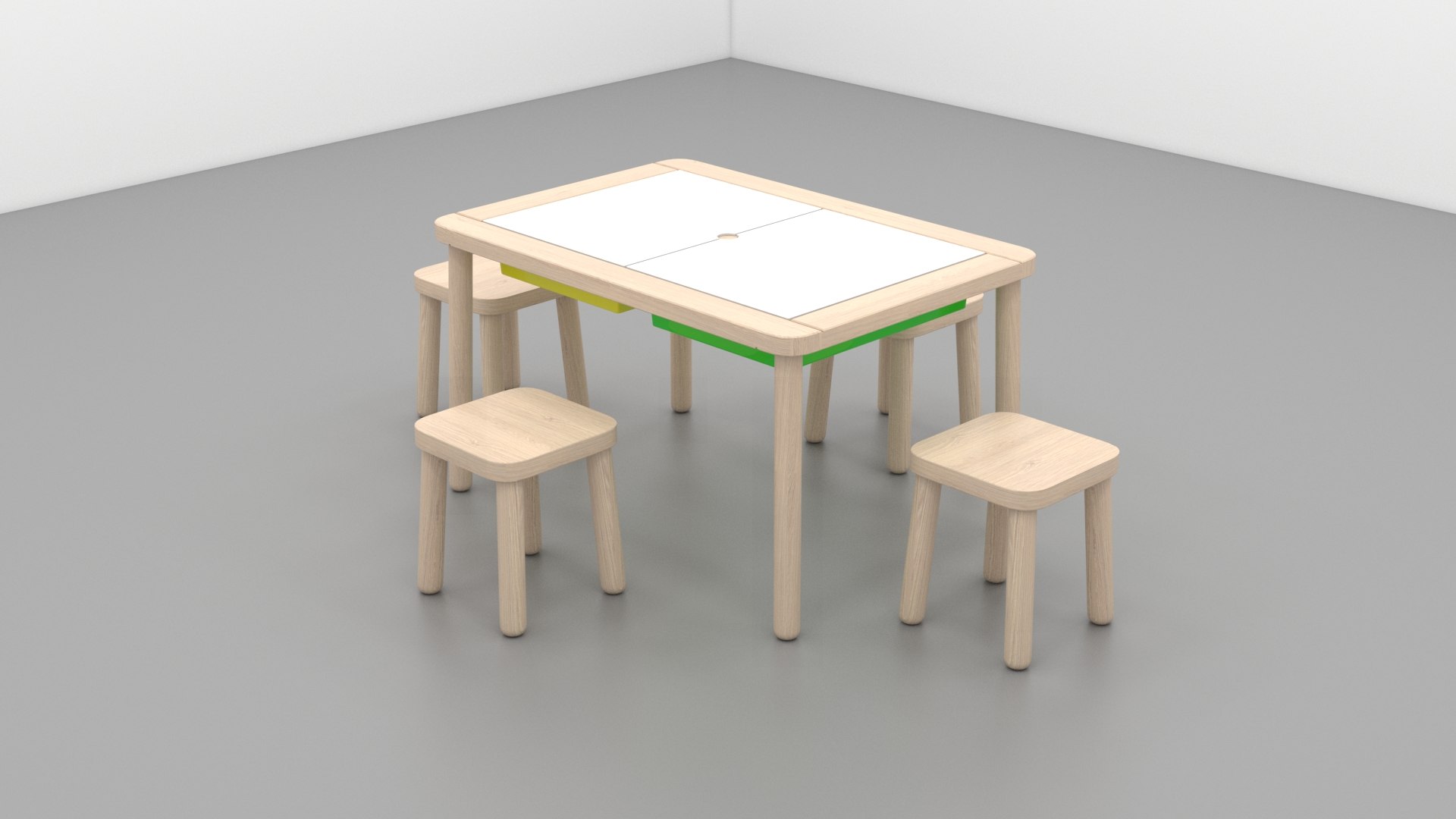 Ikea Flisat Table Chairs Model TurboSquid 1478733
