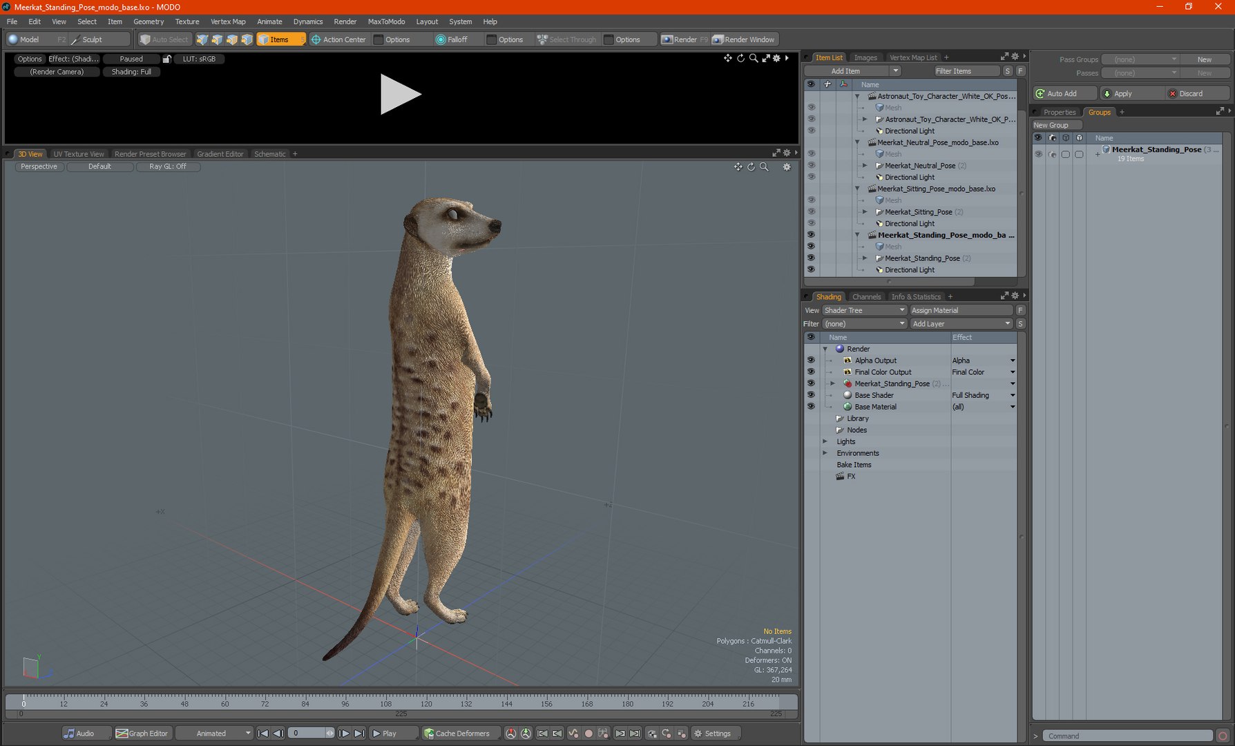 3D Meerkat Standing Pose model https://p.turbosquid.com/ts-thumb/QK/Upz4nw/zF/meerkatstandingposec4dmodel029/jpg/1656104672/1920x1080/fit_q87/0e6a83396a90db9b96384d77716fc460f50438ae/meerkatstandingposec4dmodel029.jpg