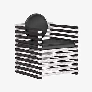 Kelly Wearstler Hauser Armchair 3D